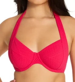 Panache Echo Textured Geo Jacquard Halter Balconnet Bikini Top -Her Room US panache pana01 sw1325 fs