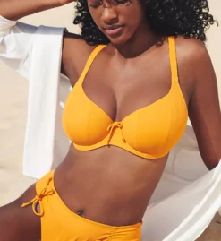 Panache Golden Hour Ribbed Gold Underwire Scoop Neck Bikini Top -Her Room US panache pana01 sw1624 cs5