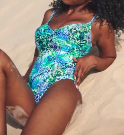 Panache Cape Verde Multi-Animal Print Underwire Balconnet One Piece Swimsuit -Her Room US panache pana01 sw1660 cs1