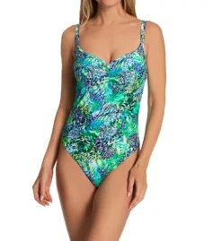 Panache Cape Verde Multi-Animal Print Underwire Balconnet One Piece Swimsuit