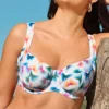 Panache Flutter Olivia Jewel-Tone Geometric Butterfly – Origami Print Underwire Full Cup Swim Top -Her Room US panache pana01 sw1722a gs