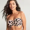 Panache Amalfi Ella Pink Polka Dot Twist Bandeau Bikini Top - Underwire Convertible Swimwear -Her Room US panache pana01 sw1763 gs