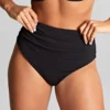Panache Spirit Textured High Waist Brief – Ruched Tanga Cut Swim Bottom -Her Room US panache pana01 sw1765a gs
