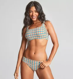 Panache Gina Blue and White Gingham Seersucker – Square Neck Underwire Crop Bikini Top -Her Room US panache pana01 sw1862a cs2