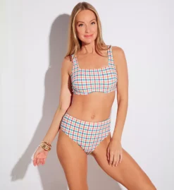 Panache Gina Blue and White Gingham Seersucker – Square Neck Underwire Crop Bikini Top -Her Room US panache pana01 sw1862a cs3
