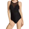 Panache Onyx Chic Black High Neck Mesh One Piece Swimsuit – Bra-Sized Moulded Plunge -Her Room US panache pana01 sw1910 gs