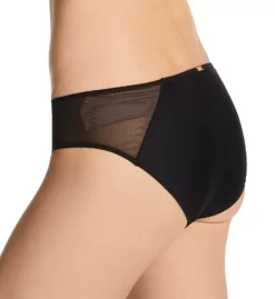 Panache Onyx Chic Black Sheer Mesh Side Classic Brief Swim Bottom -Her Room US panache pana01 sw1916 bs