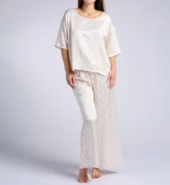 PJ Harlow Brie Floral Print Satin Tee – Luxury Short Sleeve Loose Fit Lounge Top 17 PJ Harlow Brie Floral Print Satin Tee – Luxury Short Sleeve Loose Fit Lounge Top -Her Room US pj harlow pjha01 brie cs5