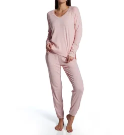 Rib Long Sleeve V-Neck With Side Slits -Her Room US pj harlow pjha01 frankie cs4