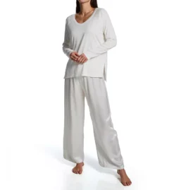Rib Long Sleeve V-Neck With Side Slits -Her Room US pj harlow pjha01 frankie cs5