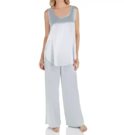 PJ Harlow Jackie Satin High-Low Cami with Side Slits – Luxurious Rayon Sleep Tank -Her Room US pj harlow pjha01 jackie cs4