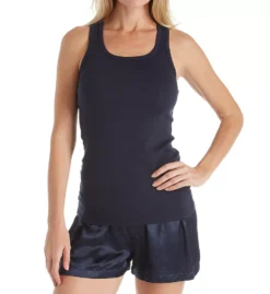 PJ Harlow Charlie Racerback Tank in Dusty Blue – Ultra-Soft Supima Cotton Modal Loungewear -Her Room US pj harlow pjha01 jst2006 cs5