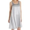 PJ Harlow Lindsay Satin and Rib Nightgown - Sporty Tank Style Sleep Chemise -Her Room US pj harlow pjha01 lindsay gs