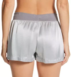 PJ Harlow Mikel Satin Boxer – Ribbed Knit Waistband Lightweight Sleep Shorts -Her Room US pj harlow pjha01 pjsb5 bs