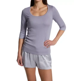 PJ Harlow Mikel Satin Boxer – Ribbed Knit Waistband Lightweight Sleep Shorts -Her Room US pj harlow pjha01 pjsb5 cs4