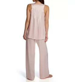 PJ Harlow Jolie Satin Pant and Laura Satin Tank Set – Luxury Loungewear Ensemble -Her Room US pj harlow pjha01 pw040 bs