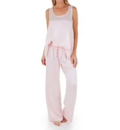 PJ Harlow Jolie Satin Pant and Laura Satin Tank Set – Luxury Loungewear Ensemble -Her Room US pj harlow pjha01 pw040 cs1