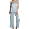 PJ Harlow Jolie Satin Pant and Laura Satin Tank Set – Luxury Loungewear Ensemble -Her Room US pj harlow pjha01 pw040 gs
