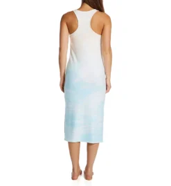 PJ Salvage High Tide Blue Tie-Dye – Peachy Knit Racerback Chemise with Built-in Shelf Bra -Her Room US pj salvage pjsa01 rehtce bs