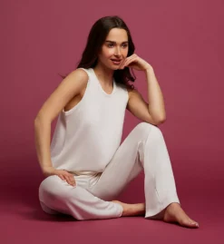 PJ Salvage Lavender Jammie Essentials French Terry High-Neck Tank Top -Her Room US pj salvage pjsa01 rijetk cs3