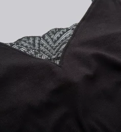 PJ Salvage Lacy Basics Micro-Rib Chemise – Soft Modal Sleepwear with Built-In Shelf Bra -Her Room US pj salvage pjsa01 rilbce cs2