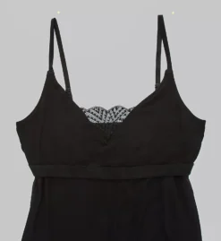 PJ Salvage Lacy Basics Micro-Rib Chemise – Soft Modal Sleepwear with Built-In Shelf Bra -Her Room US pj salvage pjsa01 rilbce cs3