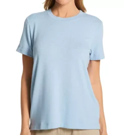 PJ Salvage Reloved Solid Boxy Short Sleeve Lounge Shirt - Eco-Friendly Recycled Knit