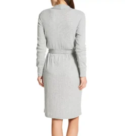 PJ Salvage Textured Essentials Rib Peachy Robe - Dusty Blue Lightweight Long Lounge Robe -Her Room US pj salvage pjsa01 riter bs