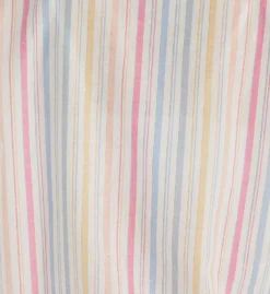 PJ Salvage Washed Ashore Blue Striped Gold Accent Button Front Tie-Front Sleep Top -Her Room US pj salvage pjsa01 rowat1 cs3