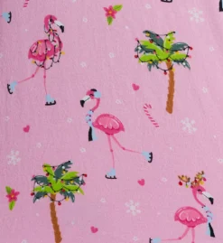 PJ Salvage Pink Holiday Let's Jingle and Flamingle Flamingo Flannel Pajama Pants -Her Room US pj salvage pjsa01 rpfllj cs2