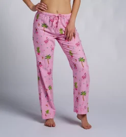 PJ Salvage Pink Holiday Let's Jingle and Flamingle Flamingo Flannel Pajama Pants