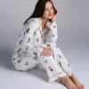 Pj Salvage Candy Cane Lane Butter Jersey PJ Set -Her Room US pj salvage pjsa01 rqcapj1 gs