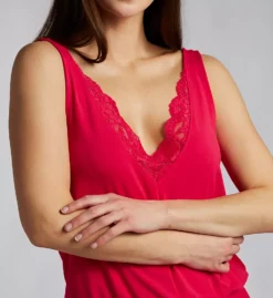 PJ Salvage Day Dreams Lace Detail Jersey Knit V-Neck Romper -Her Room US pj salvage pjsa01 rrddrm cs1