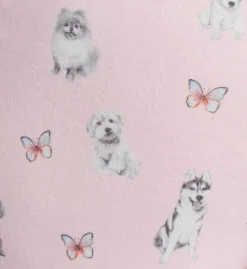 PJ Salvage Peachy Jersey Butterfly Grove Sleep Pant – Soft Blue Floral Dog Print Pajama Bottoms -Her Room US pj salvage pjsa01 rsbgp cs1