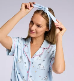 PJ Salvage Paws & Breathe Yoga Frenchie – Grey with Pink Piping 3-Piece Pajama Set -Her Room US pj salvage pjsa01 rupbcpj cs1