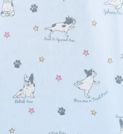 PJ Salvage Paws & Breathe Yoga Frenchie – Grey with Pink Piping 3-Piece Pajama Set -Her Room US pj salvage pjsa01 rupbcpj cs3