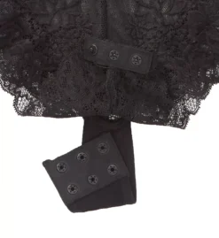 Pour Moi Contradiction Suspense Black Lace & Mesh Underwire Bodysuit – Floral Tanga Teddy -Her Room US pour moi pmoi01 11810 cs1