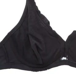 Pour Moi Black Capri Frill Triangle – Hidden Underwire Ruffle Halter Swim Top -Her Room US pour moi pmoi01 16700 cs2