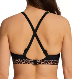 Pour Moi Palm Springs Color Block Triangle Swim Top – Leopard Print Underband Wireless Bikini -Her Room US pour moi pmoi01 25612 cs1