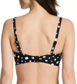 Pour Moi Cascade Square Dot Underwire Frill Plunge Swim Top – Lightly Padded Bra-Sized Swimwear -Her Room US pour moi pmoi01 28208 bs
