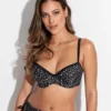 Pour Moi Rhodes Black & White Animal Print – Underwire Padded Convertible Bikini Top -Her Room US pour moi pmoi01 31331 gs