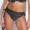 Pour Moi Rhodes Black & White Animal Print Adjustable Side Bikini Brief - High Rise Cheeky Swim Bottom -Her Room US pour moi pmoi01 31333 gs