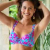 Pour Moi Ocean Breeze Tropical Floral Underwire Swim Top – Ruffle Strap Convertible Bikini -Her Room US pour moi pmoi01 31500 gs