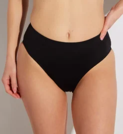 Pour Moi Black Space High Leg High Rise Swim Brief - Streamlined Bikini Bottom