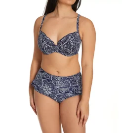 Pour Moi Hot Spots Black and White Polka Dot with Red Ruffle Trim – Lightly Padded Underwire Bikini Top -Her Room US pour moi pmoi01 3900 cs2