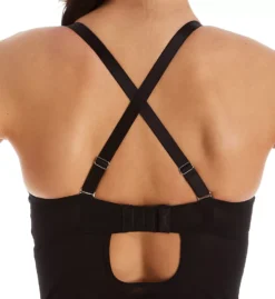 Pour Moi Contradiction Black Strapped Convertible Bodysuit – Sheer Mesh Caged Underwire Lingerie -Her Room US pour moi pmoi01 50014 cs2