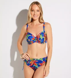 PRIMA DONNA Latakia Tropical Print Full Cup Bikini Top – Satin-Finish Underwire Swimwear -Her Room US prima donna prd01 4011110 cs2