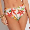 Prima Donna Tanzania Ropes Adjustable Full Brief Bikini Bottom - Tropical Floral High Rise -Her Room US prima donna prd01 4012752 gs