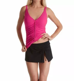 Profile by Gottex Waterfall Teal D-Cup Underwire Tankini – Braided V-Neck Ruched Swim Top -Her Room US profile by gottex prof01 7681d46 cs2