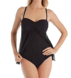 Profile by Gottex Tutti Frutti Black - Tulle Flyaway Bandeau One Piece Swimsuit -Her Room US profile by gottex prof01 9402045 cs2